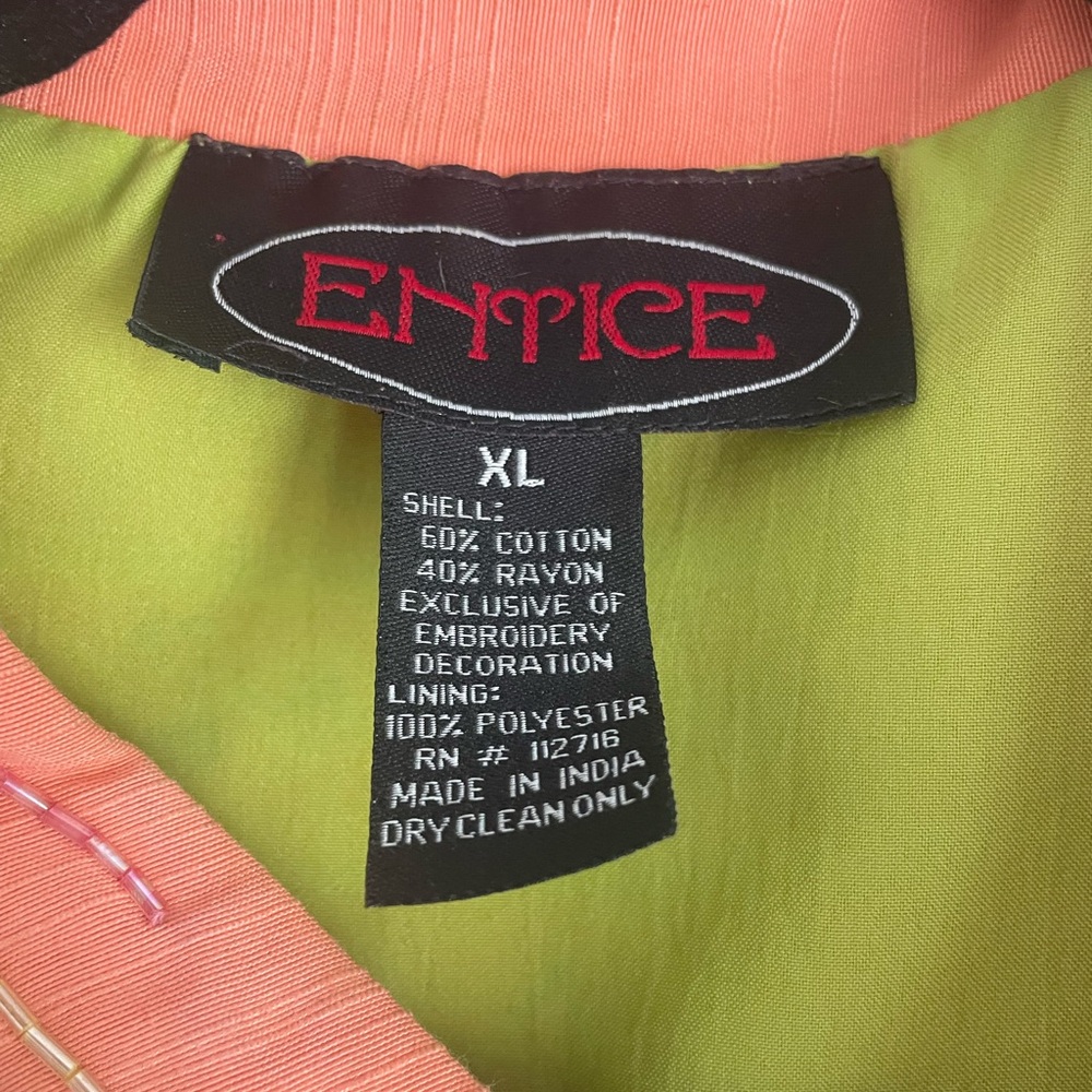 Embroidered Peach Coloured Jacket - Picture 6 of 6